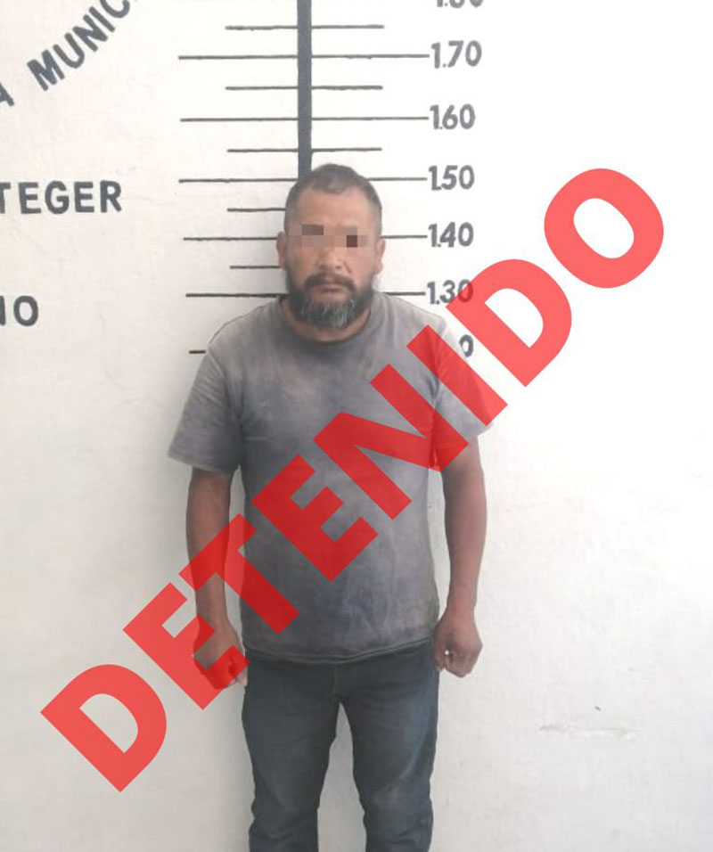 Policía de San Pedro Cholula detienen a hombre por golpear a su pareja e hijo