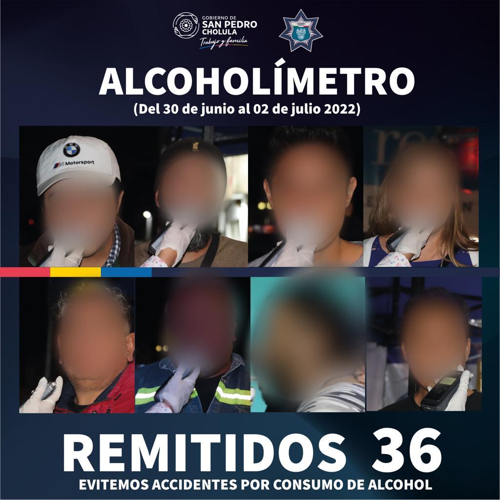 36 conductores son remitidos por conducir en estado de ebriedad: SSC Cholula