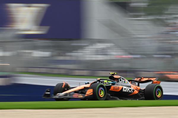 Norris se impone en la locura de la lluvia en Melbourne, confirmando la amenaza de McLaren