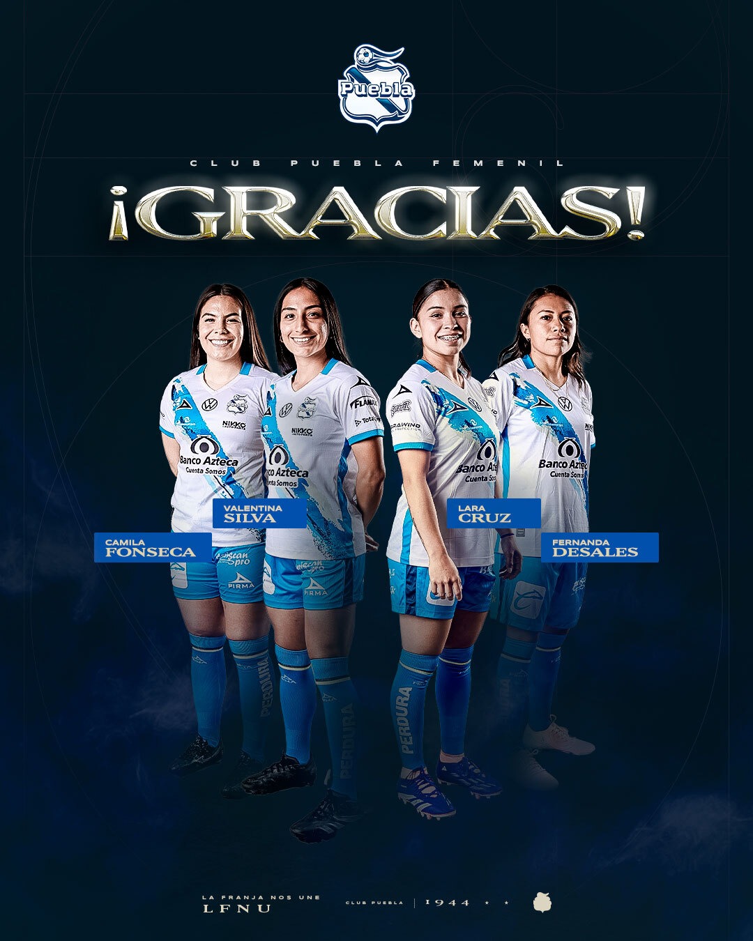 El Puebla Femenil le da las gracias a 4 jugadoras