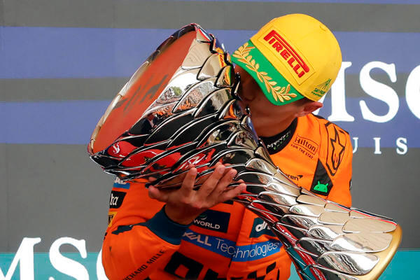 Norris refuerza liderato al ganar en Brasil