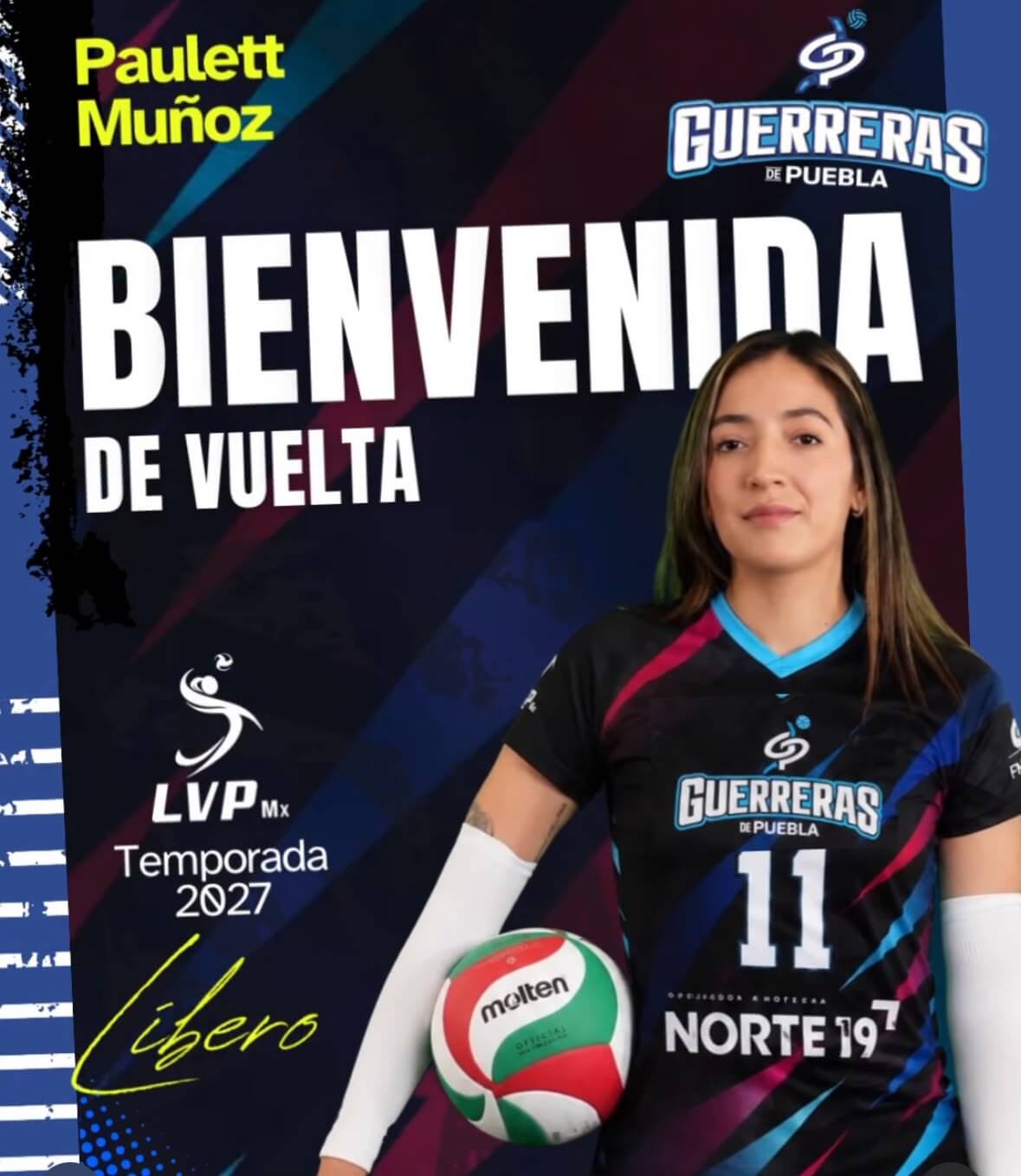 Guerreras de Puebla confirma el regreso de Pau Muñoz